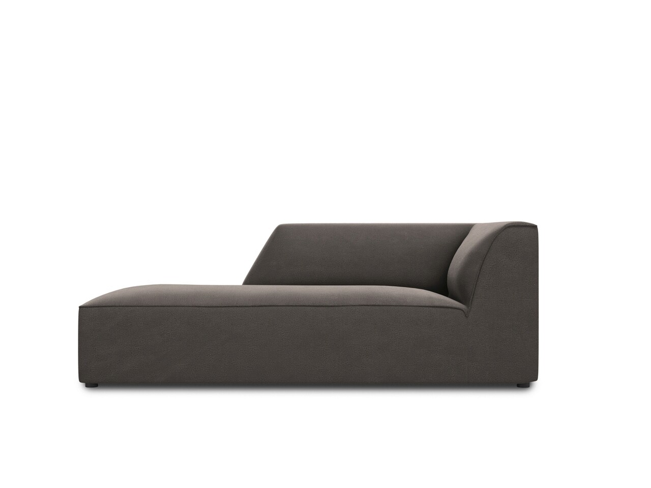 Sezlong living stanga 1 loc, Ruby, Micadoni Home, BL, 180x93x69 cm, catifea, gri inchis - imagine 7